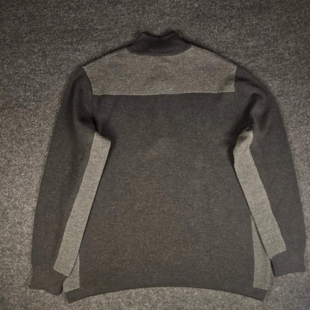 Vineyard Vines Men's Gray Quarter Zip Pullover Merino Wool Sweater Preppy Size L